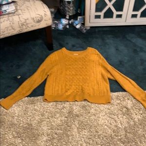 Old Navy mustard yellow sweater